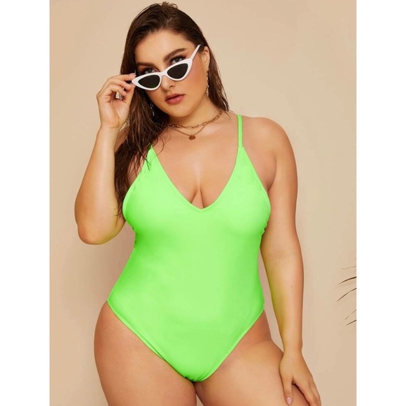 lime green bathing suit